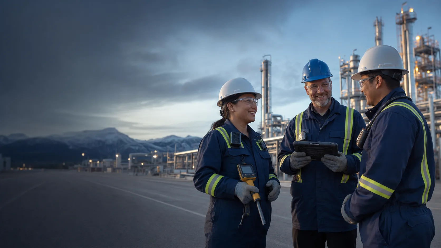 Normtek field professionals collaborating at an industrial site