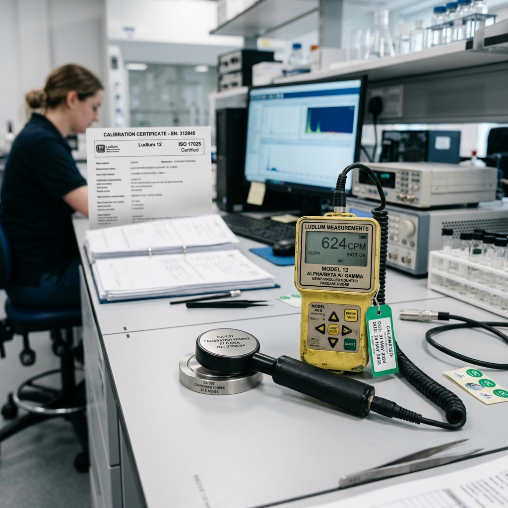Calibrated radiation detection equipment under quality control